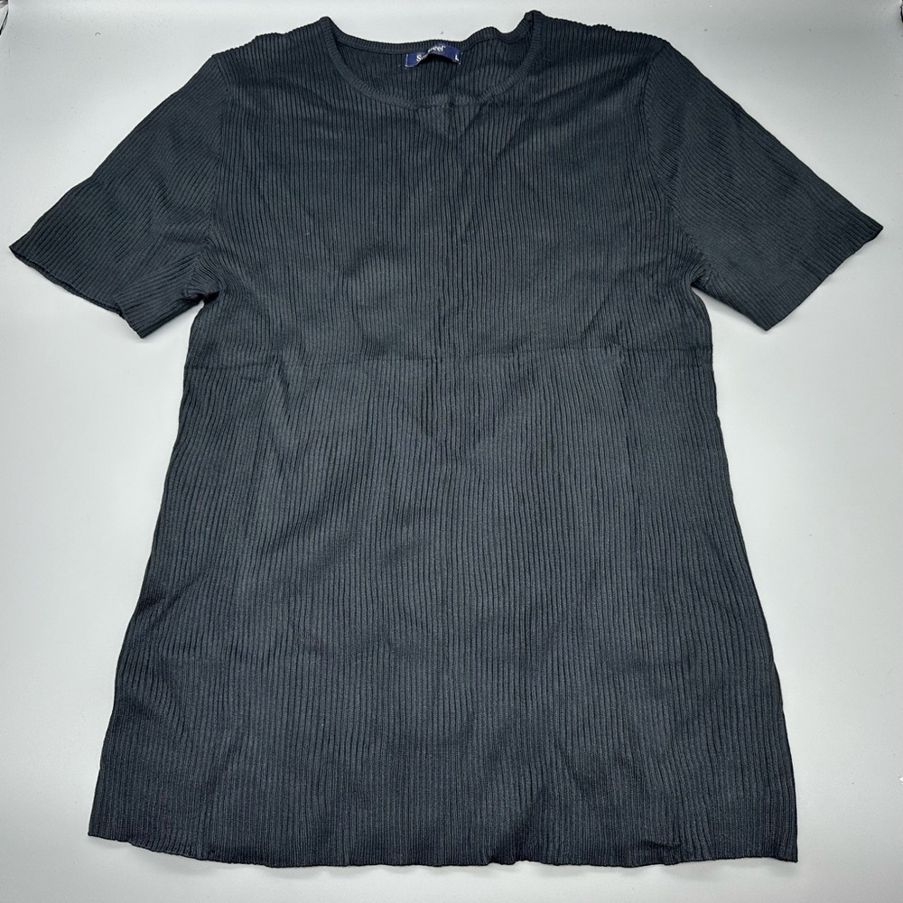 Sampeel Women Basics Tops Short Sleeve Ribbed T-shirt